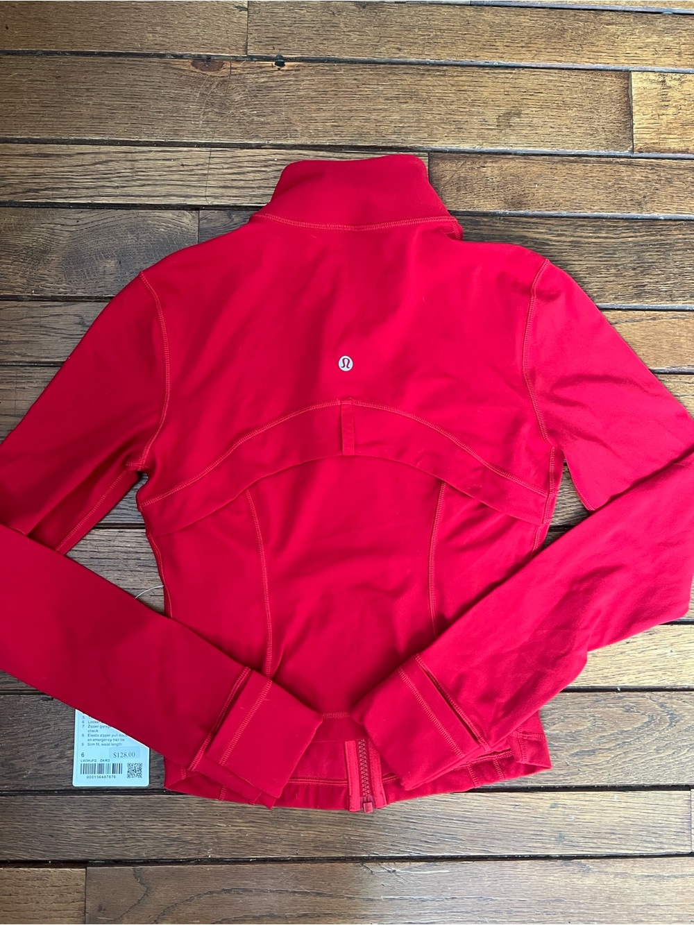 Lululemon Dark Red Define Cropped Jacket Nulu Size 6 New With Tags RARE GEM - Picture 6 of 6